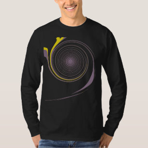 Camiseta Impressão amarela púrpura Abstrato