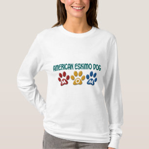 Camiseta Impressão AMERICANO da pata da MAMÃ do CÃO ESKI