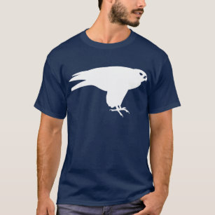 Camiseta Impressão animal branco do falcão de peregrino