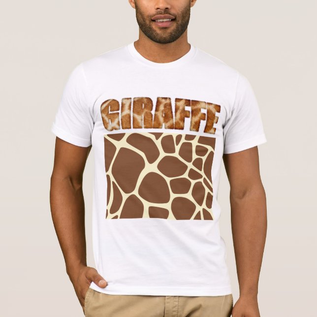 Camiseta Impressão Animal do felpudo Express® Giraffe (Frente)