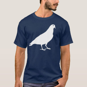 Camiseta Impressão animal do pombo branco