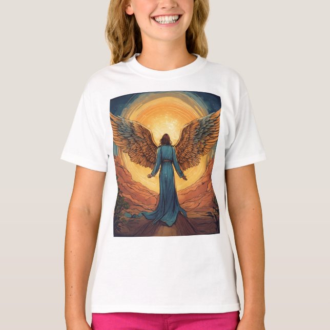 Camiseta Impressão Anjo das Raparigas (Frente)