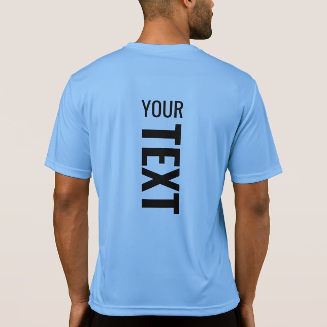 Camiseta Impressão Azul de Desenho Lateral do Esporte do Me (Verso)