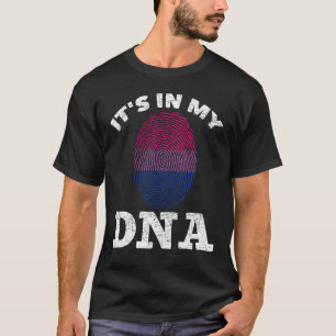 Camiseta Impressão Bissexual Está No Meu Orgulho Dna Bi Lgb
