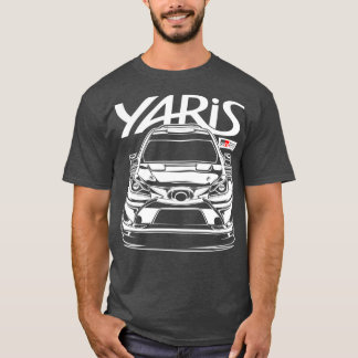 Camiseta Impressão Branco da Corrida de WRC Yaris Gazoo
