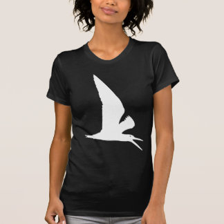 Camiseta Impressão branco do pássaro do Skimmer