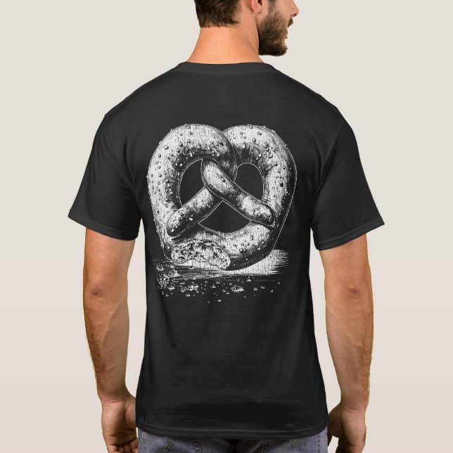 Camiseta Impressão branco sem traço entre prensas frontais  (Verso)