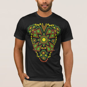 Camiseta Impressão brilhante lateral dobro tribal de Sun