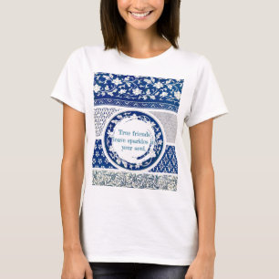 Camiseta Impressão Clássico de Ornamento Floral