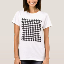 Camiseta impressão clássico do estilo do houndstooth