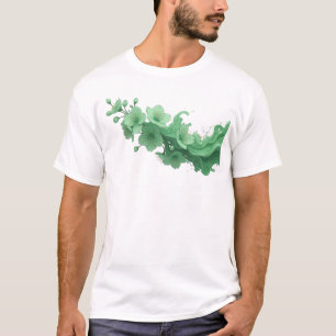 Camiseta Impressão Criativa de FLOR ABSTRATA Única