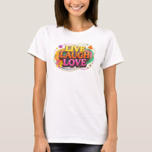Camiseta Impressão Criativa ÚNICA VIVA RI AMARE