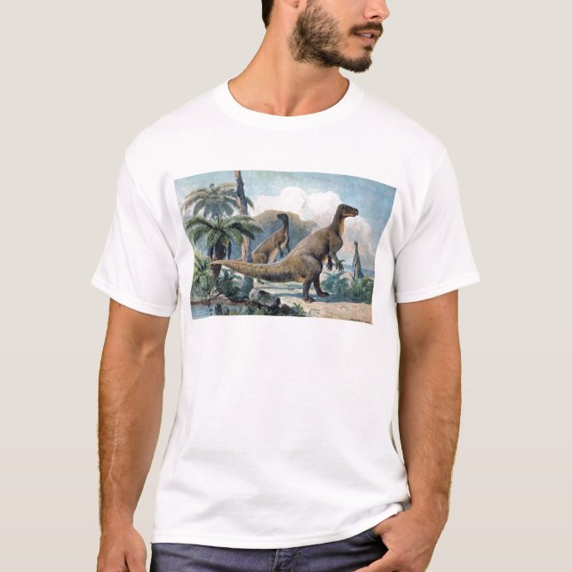Camiseta Impressão da antiguidade de Iguanodon (Frente)