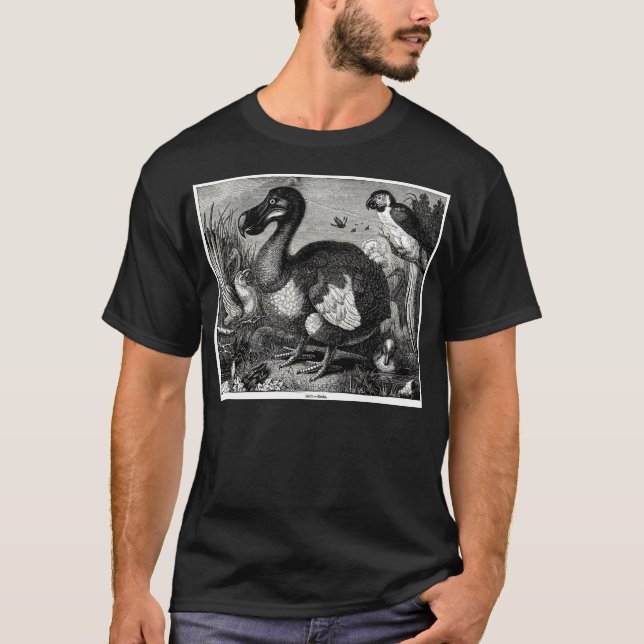 Camiseta Impressão da antiguidade do Dodo (Frente)