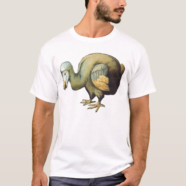 Camiseta Impressão da antiguidade do pássaro do Dodo (Frente)