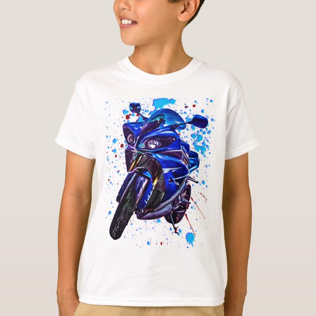 Camiseta Impressão da arte de Yamaha YZF R1 (Frente)