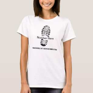 Camiseta Impressão da bota rastreável