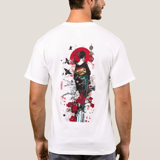 Camiseta Impressão da GAROTA KIMONO (Verso)