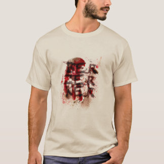Camiseta Impressão da mão do sangue de Berzerker