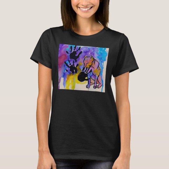 Camiseta Impressão da Mão Touro (Frente)