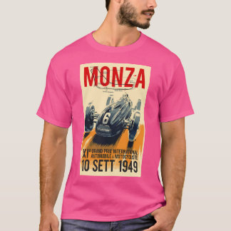 Camiseta Impressão da Monza Grand Prix Vintage Auto Racing