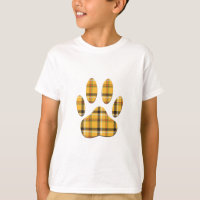 Impressão da Pata de Cachorro de Tartan