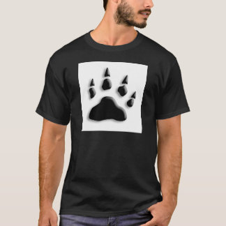 Camiseta Impressão da pata de urso polar