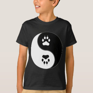 Camiseta Impressão da pata de Ying Yang