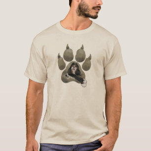 Camiseta Impressão da pata do Cocker de Parti