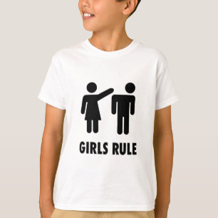 Camiseta Impressão da regra das meninas