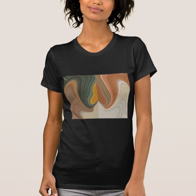 Camiseta Impressão de Abstrato de Arte Retroativa (Frente)
