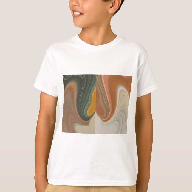 Camiseta Impressão de Abstrato de Arte Retroativa (Frente)