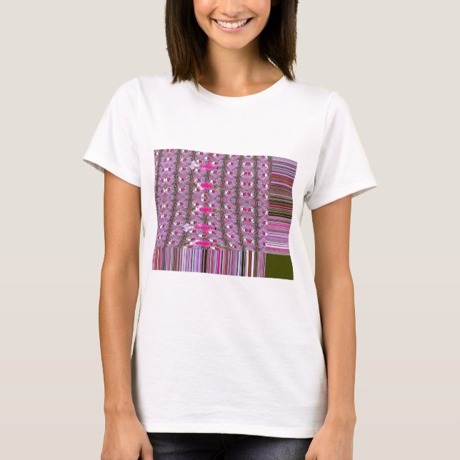 Camiseta Impressão de Abstrato de padrão denso e intuitivo (Frente)