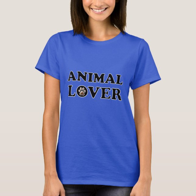 Camiseta Impressão de amante de os animais (Frente)