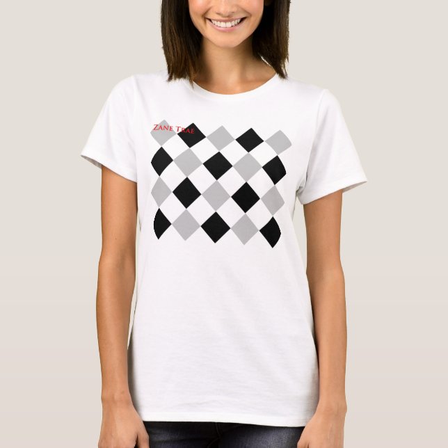 Camiseta Impressão de Argyle das meninas de Zane Trae (Frente)
