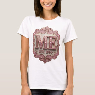 Camiseta Impressão de arte abstrata cor-de-rosa ousada