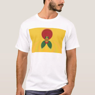 Camiseta Impressão de Arte Abstrata Cores Rasta