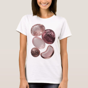 Camiseta Impressão de arte abstrata em prata Edgy