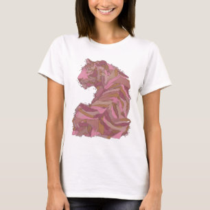 Camiseta Impressão de Arte Abstrata em Prata Limpa