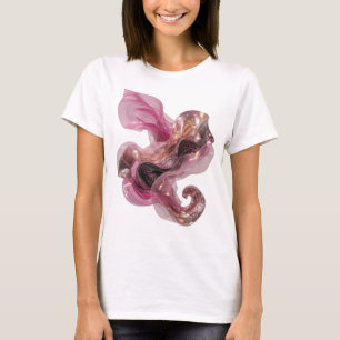 Camiseta Impressão de arte abstrata em prata moderna