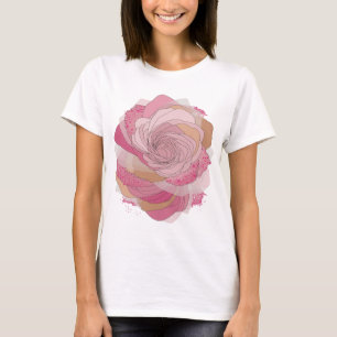 Camiseta Impressão de arte abstrata em prata ousada