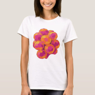 Camiseta Impressão de arte abstrata prateada atraente