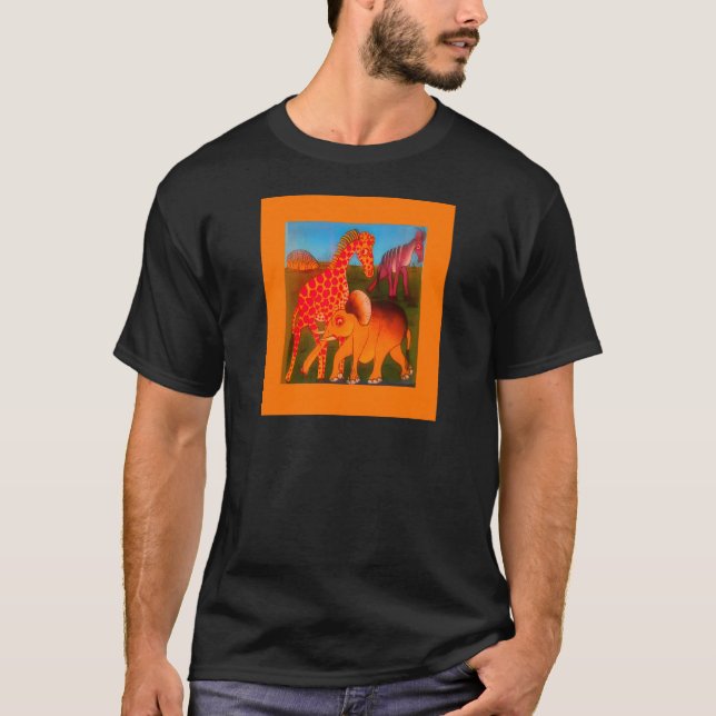 Camiseta Impressão de Arte Animal Africano (Frente)