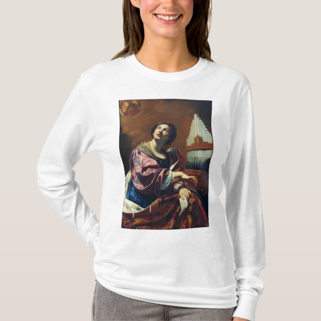 Camiseta Impressão de Arte "Concerto Celestial" Saint Cecil (Frente)