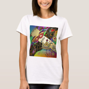 Camiseta Impressão de Arte da Celebração Judaica Purim Esth