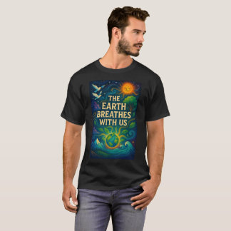 Camiseta Impressão de Arte da Natureza Cósmica