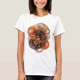 Camiseta Impressão de Arte de Arte Abstrata em Ouro Moderno