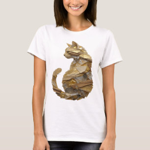 Camiseta Impressão de Arte de Arte Abstrata Prateada da Mod