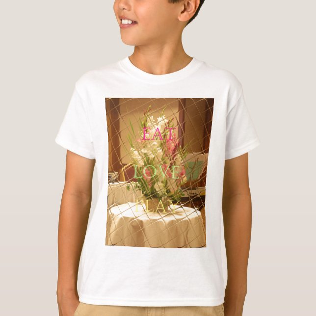 Camiseta Impressão de Arte de Blooms Refletidos (Frente)