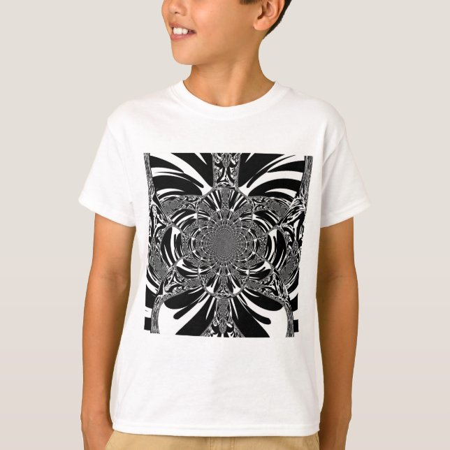 Camiseta Impressão de Arte de Caleidoscópio de Zebra Circul (Frente)